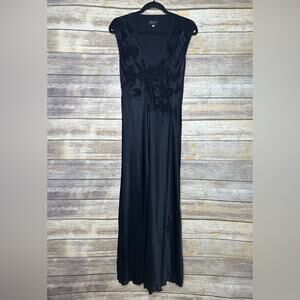 BIYA Johnny Was S beautiful beaded silk black gown